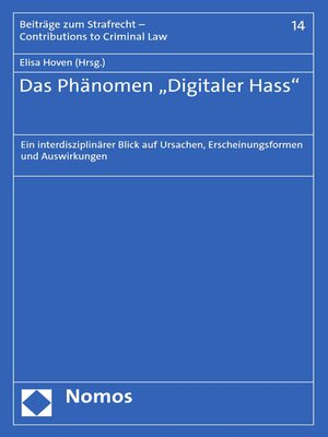 cover image of Das Phänomen „Digitaler Hass"